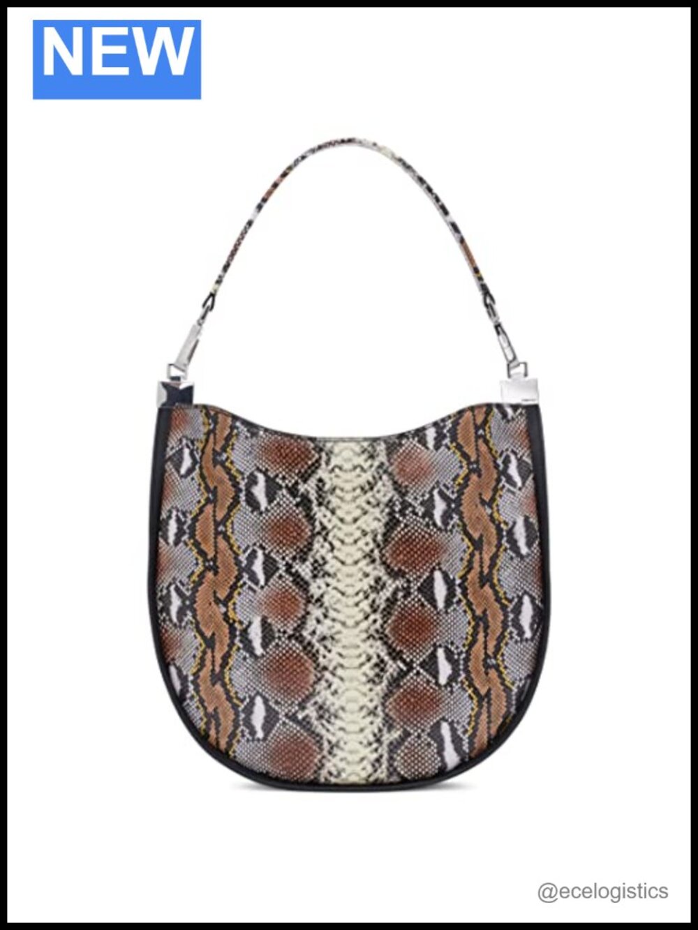Calvin Klein Celestine Hobo Shoulder Bag Faux Leather Python